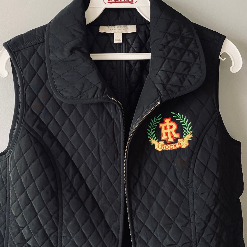 Talbots petite black quilted vest - Picture 4 of 5